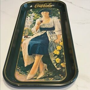 Coca-Cola Art Deco Style Tray with Vibrant Colors